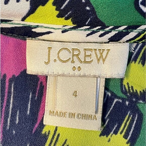 J. Crew green floral top 4 - Picture 5 of 6